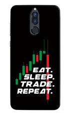 Eat Sleep Trade Repeat Honor 9i Hard Case Back Cover by Casekaro