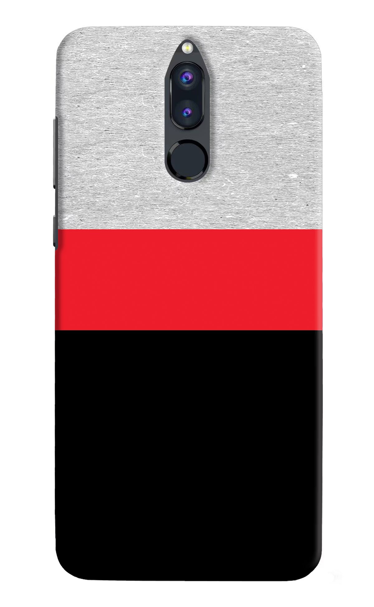 Tri Color Pattern Honor 9i Hard Case Back Cover by Casekaro