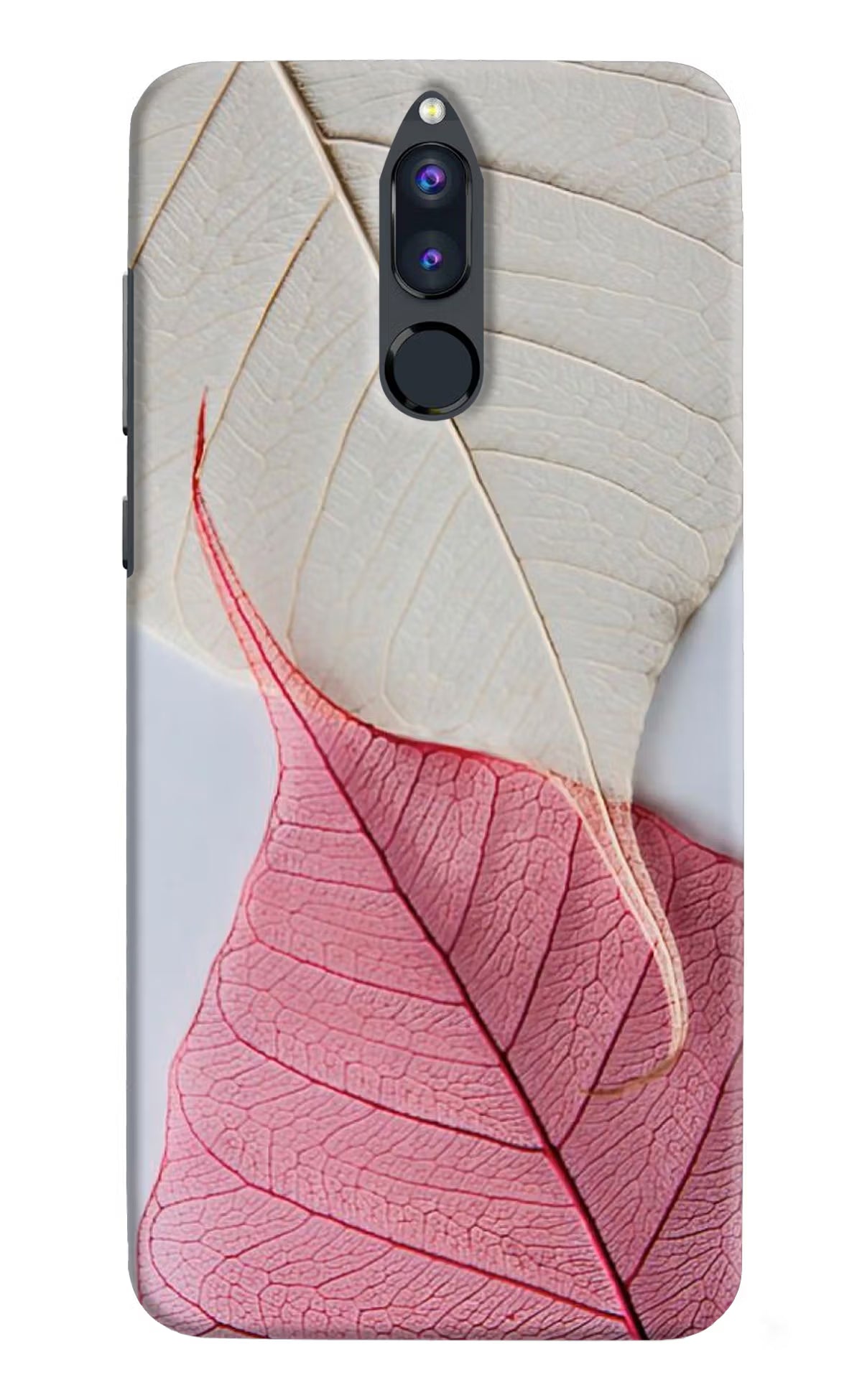 White Pink Leaf Honor 9i Hard Case Back Cover by Casekaro