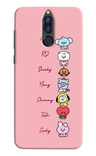 BTS names Honor 9i Hard Case Back Cover by Casekaro