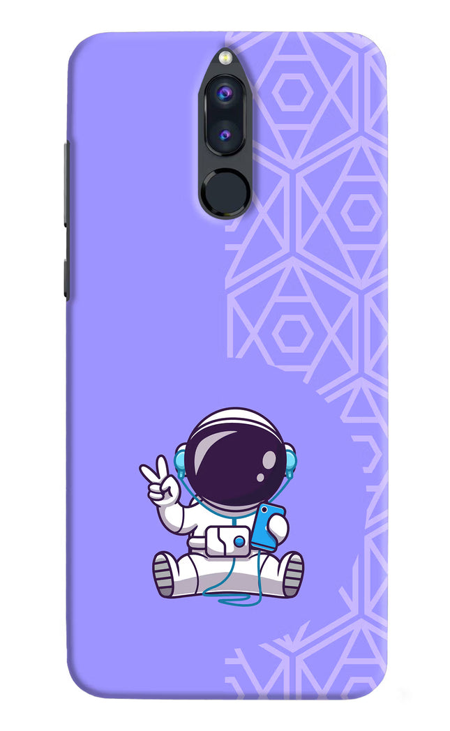 Cute Astronaut Chilling Honor 9i Hard Case Back Cover by Casekaro