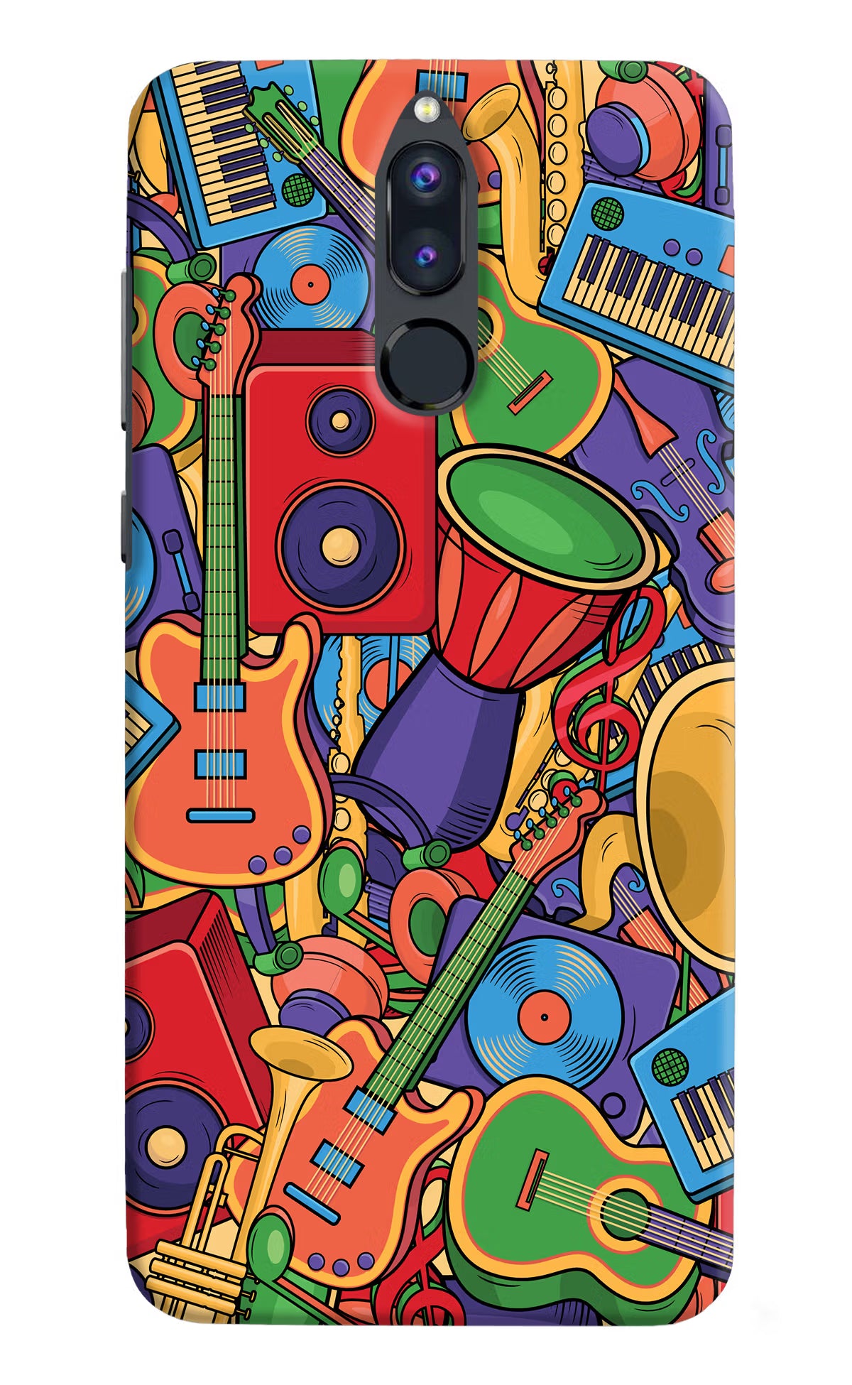 Music Instrument Doodle Honor 9i Hard Case Back Cover by Casekaro