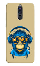Monkey Headphone Honor 9i Hard Case Back Cover by Casekaro
