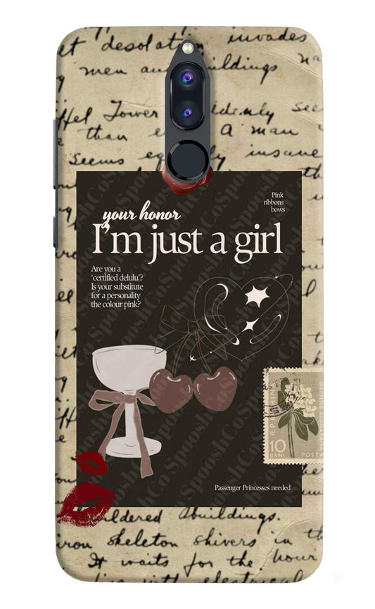 I am just a girl Honor 9i Hard Case Back Cover by Casekaro