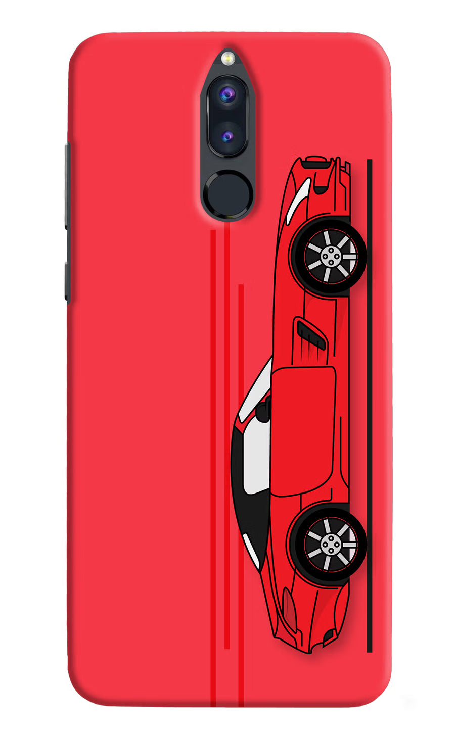 Red Velocity Honor 9i Back Cover, Hard case