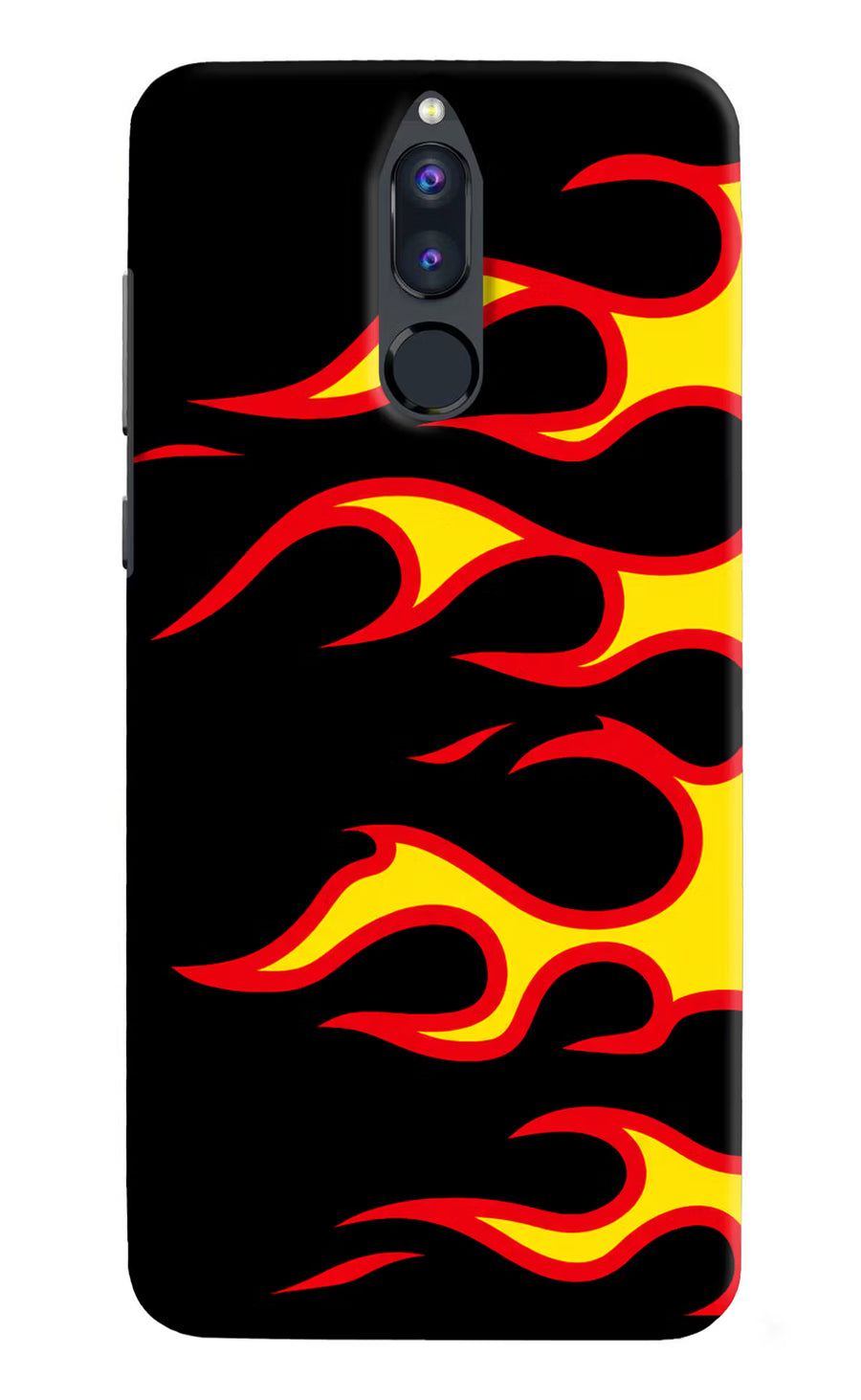 Side Sweep Flames Honor 9i Back Cover, Hard case