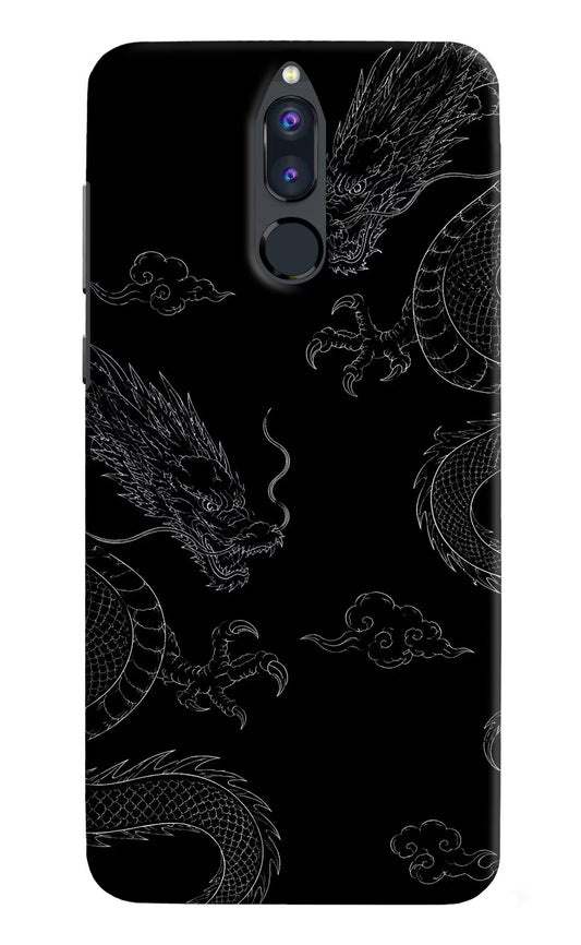 Twin Dragons Honor 9i Hard Case Back Cover by Casekaro