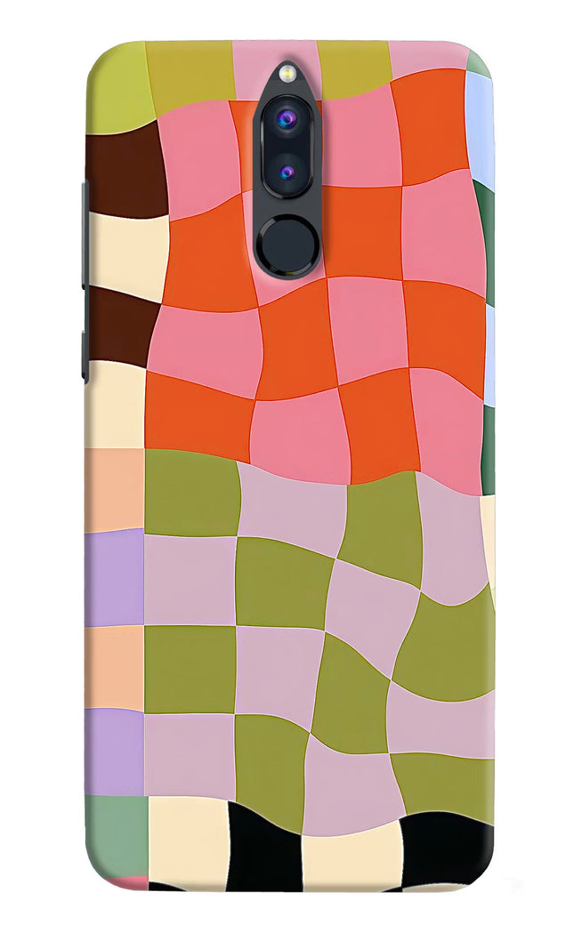 Wavy Grid Honor 9i Hard Case Back Cover by Casekaro