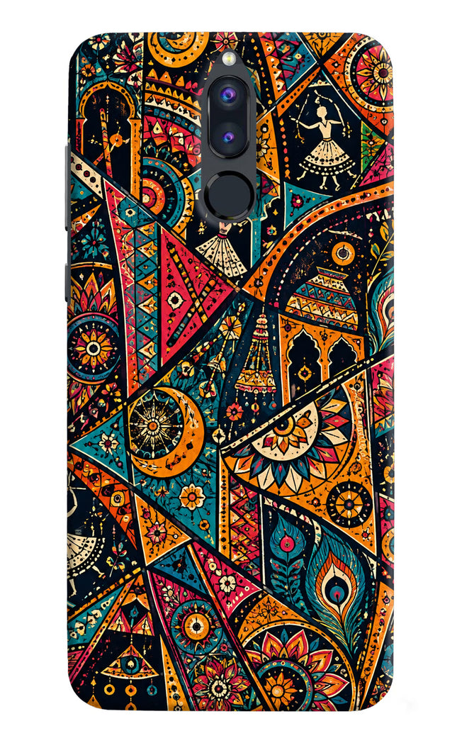 Folk Print Honor 9i Hard Case Back Cover by Casekaro