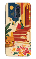 Diwali Rangoli Honor 9i Hard Case Back Cover by Casekaro