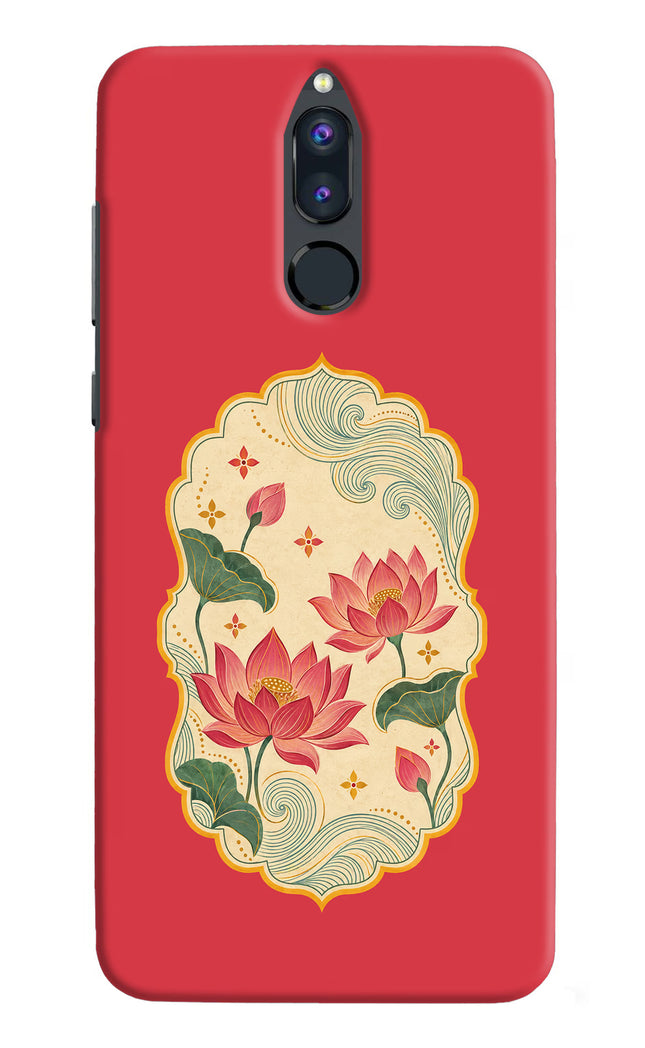 Pink Lotus Honor 9i Hard Case Back Cover by Casekaro