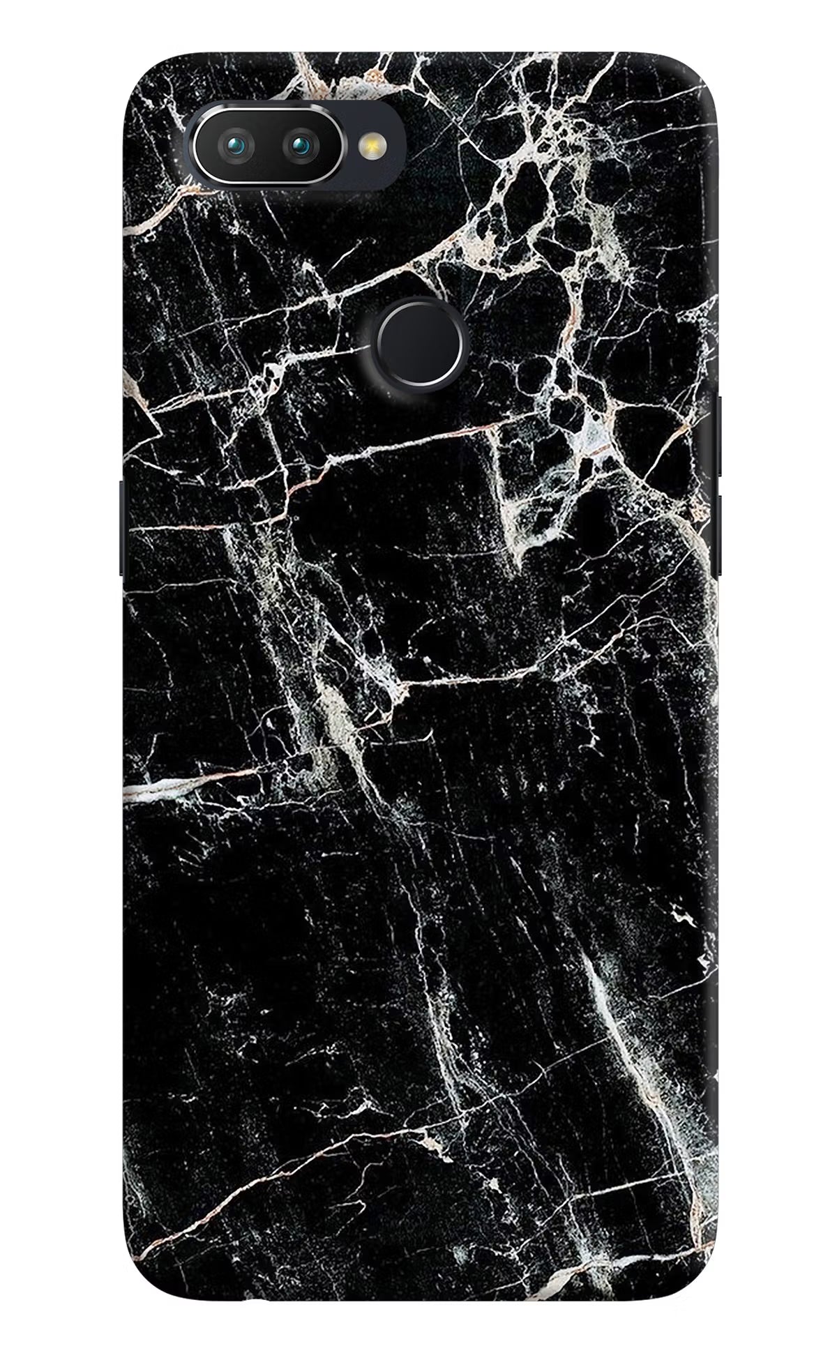 Black Marble Texture Realme U1 Hard Case Back Cover by Casekaro