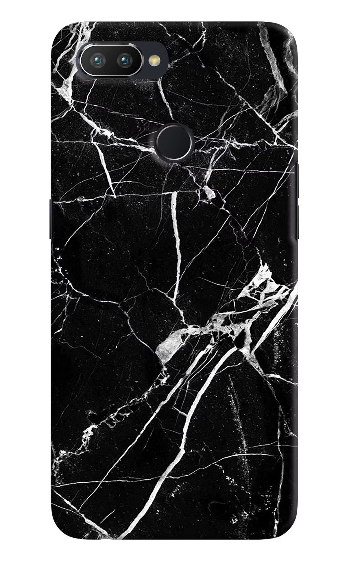 Black Marble Pattern Realme U1 Hard Case Back Cover by Casekaro