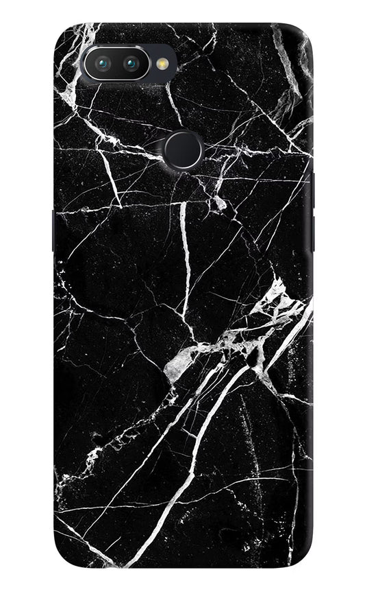 Black Marble Pattern Realme U1 Hard Case Back Cover by Casekaro