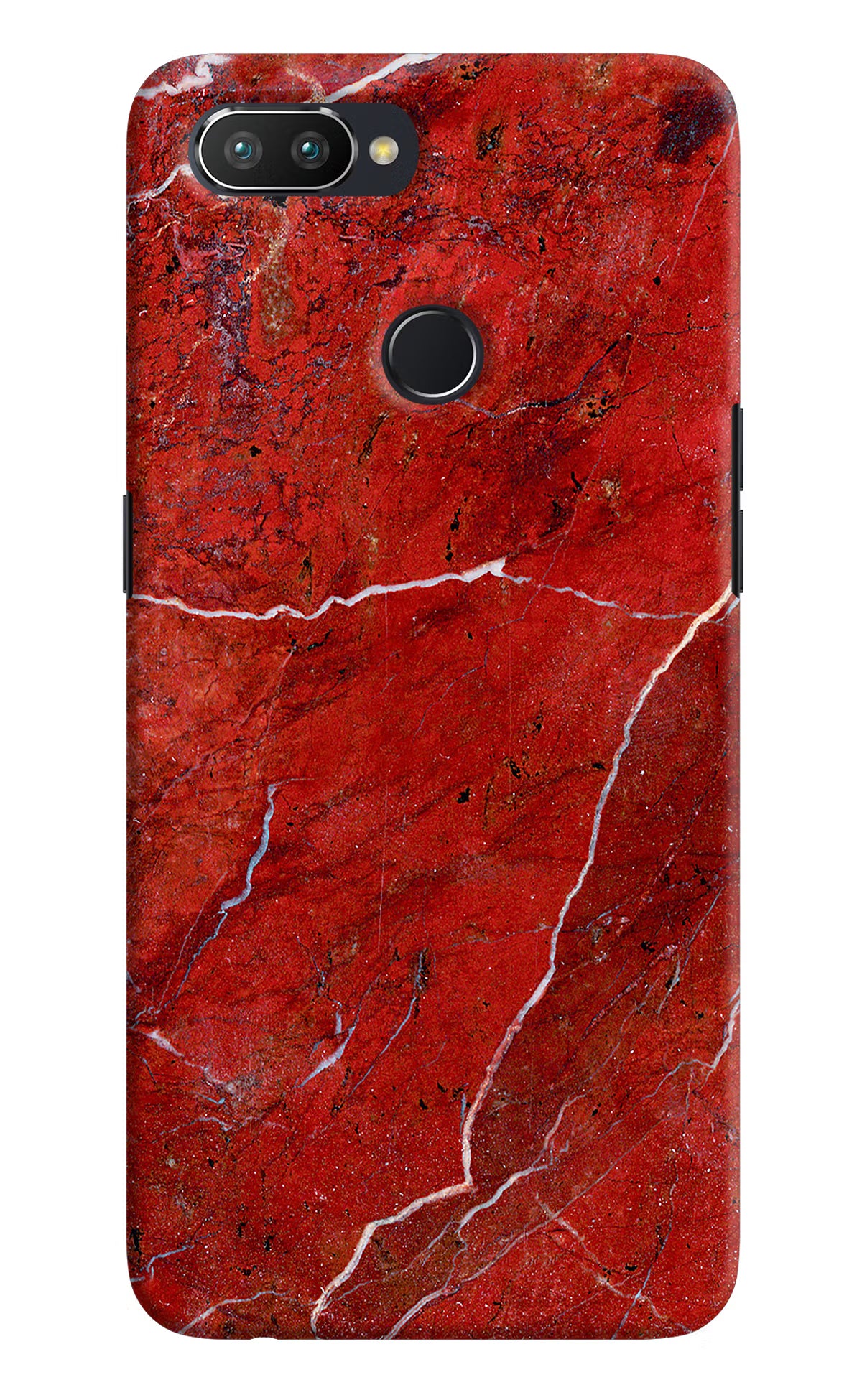 Red Marble Design Realme U1 Hard Case Back Cover by Casekaro