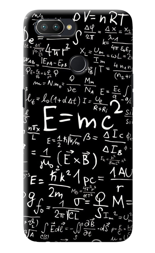 Physics Albert Einstein Formula Realme U1 Back Cover