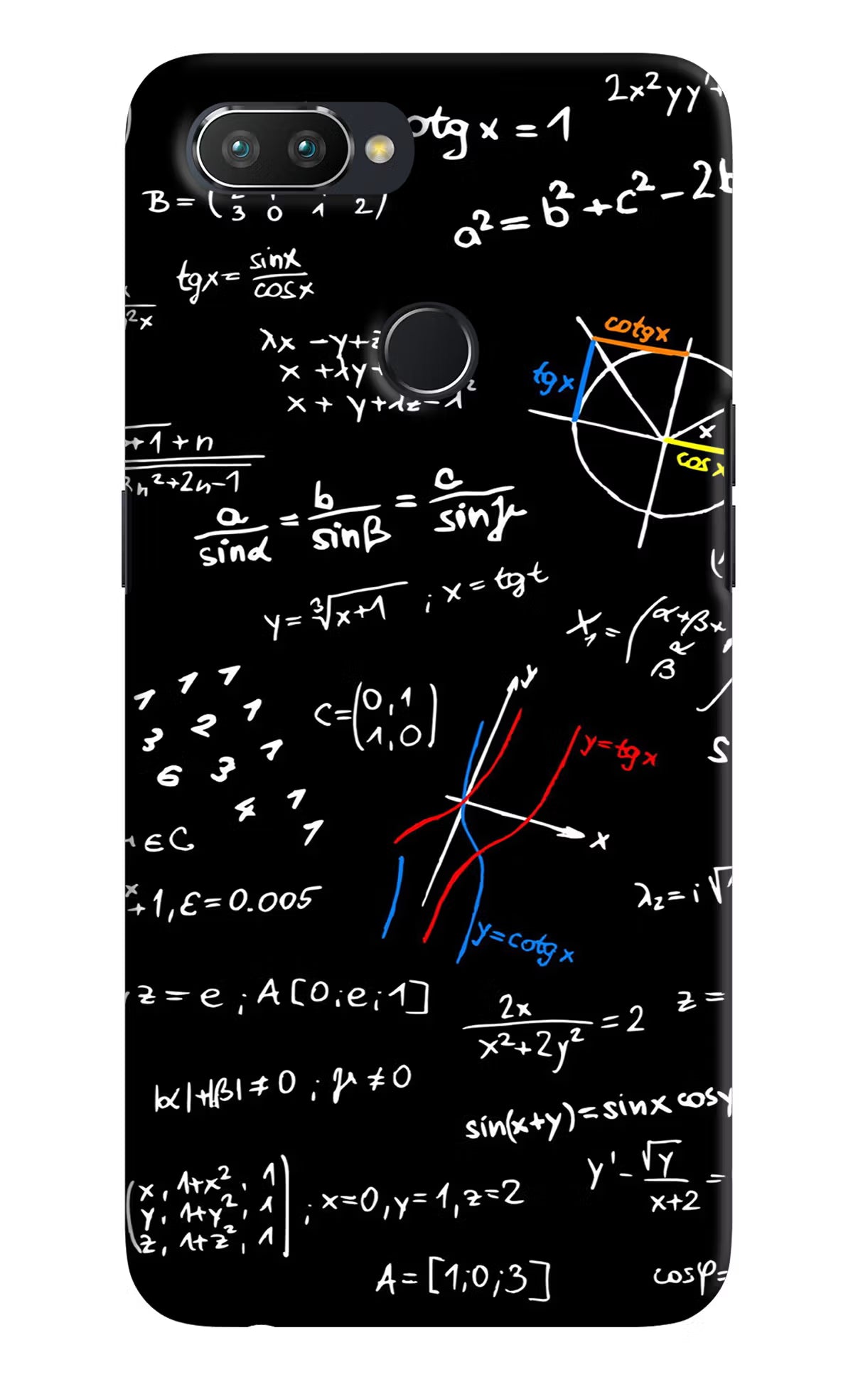 Mathematics Formula Realme U1 Hard Case Back Cover by Casekaro