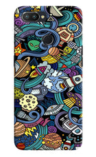 Space Abstract Realme U1 Hard Case Back Cover by Casekaro