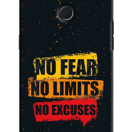 No Fear No Limits No Excuse Realme U1 Hard Case Back Cover by Casekaro