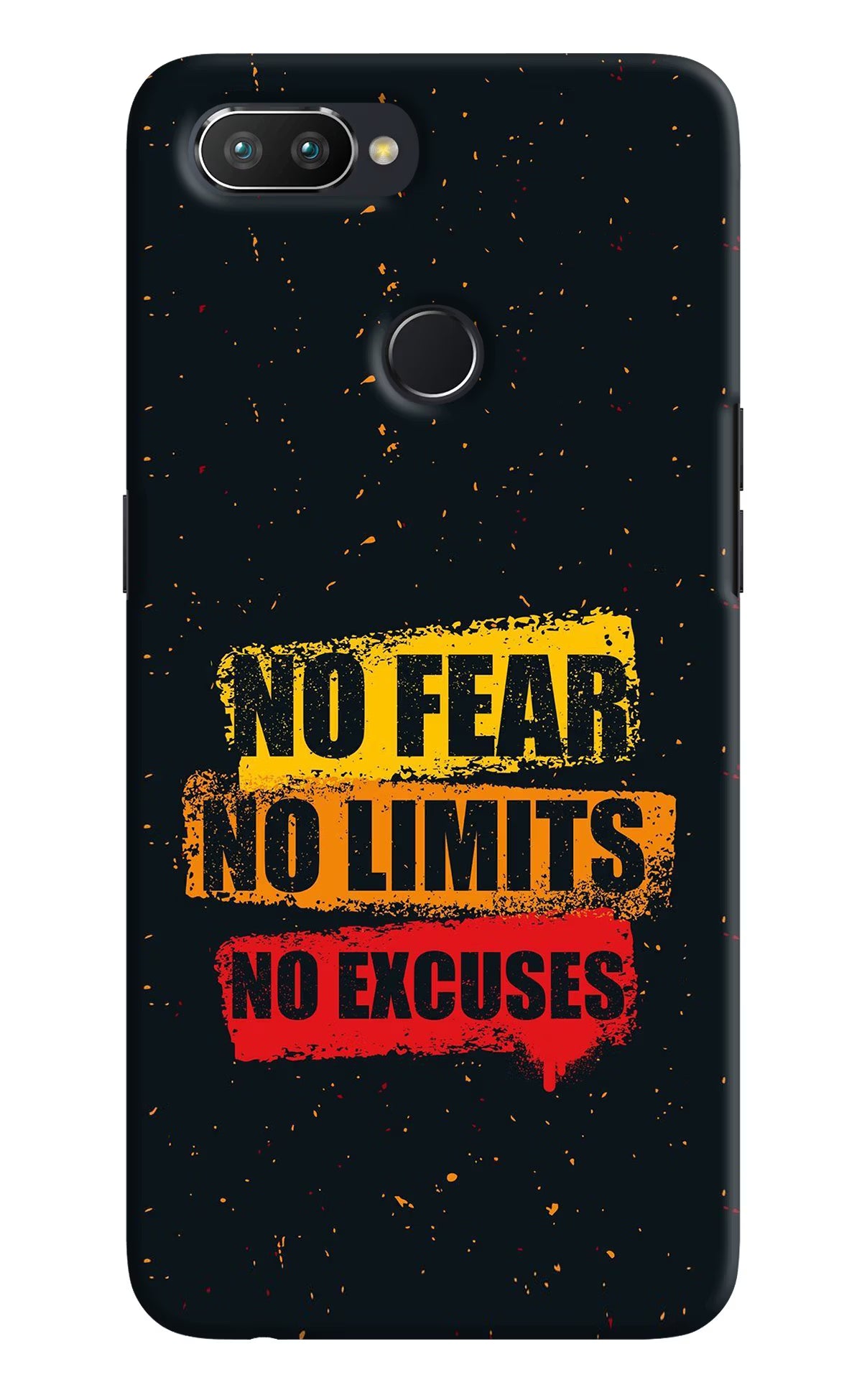 No Fear No Limits No Excuse Realme U1 Hard Case Back Cover by Casekaro