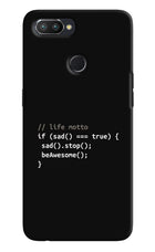 Life Motto Code Realme U1 Hard Case Back Cover by Casekaro