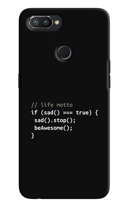 Life Motto Code Realme U1 Hard Case Back Cover by Casekaro