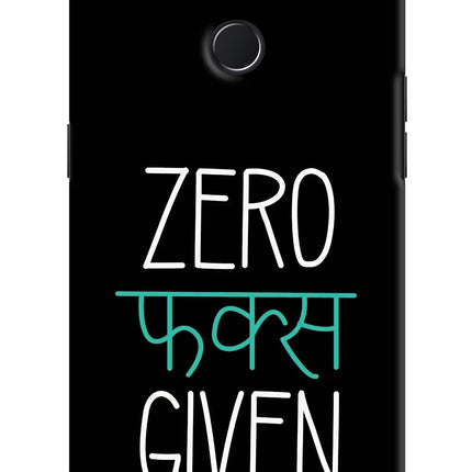 Zero Fucks Given Realme U1 Hard Case Back Cover by Casekaro