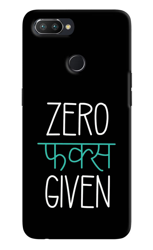 Zero Fucks Given Realme U1 Hard Case Back Cover by Casekaro