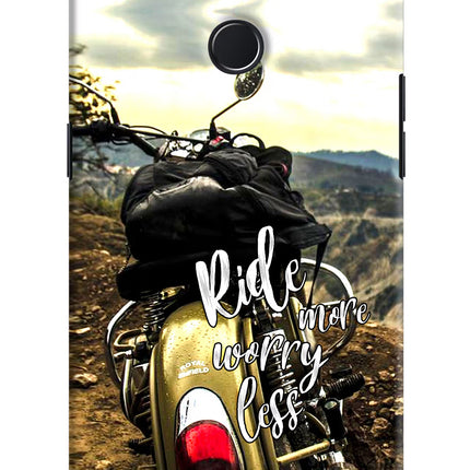 Ride More Worry Less Realme U1 Hard Case Back Cover by Casekaro