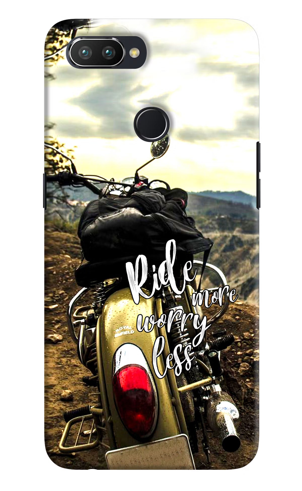Ride More Worry Less Realme U1 Hard Case Back Cover by Casekaro