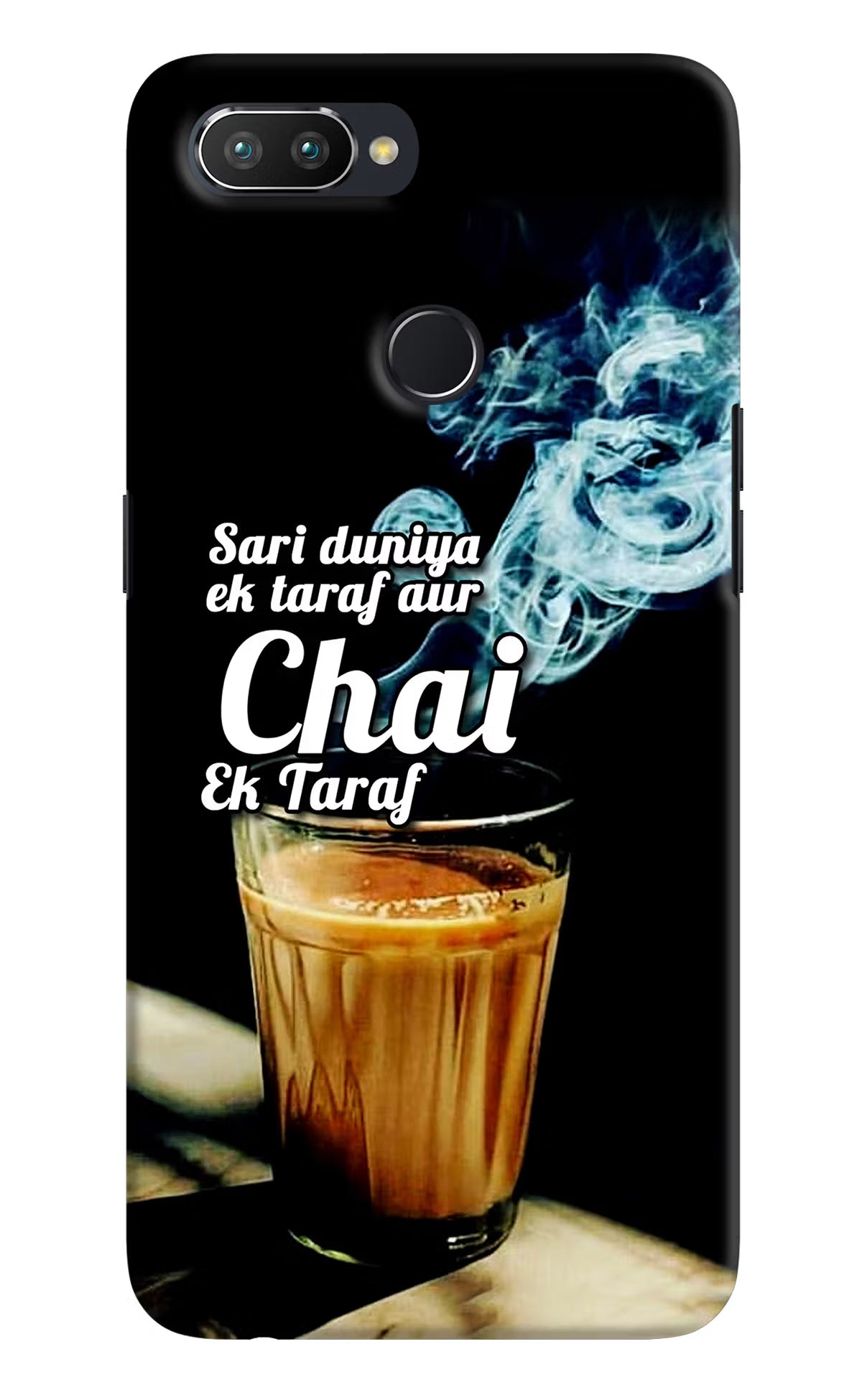 Chai Ek Taraf Quote Realme U1 Hard Case Back Cover by Casekaro