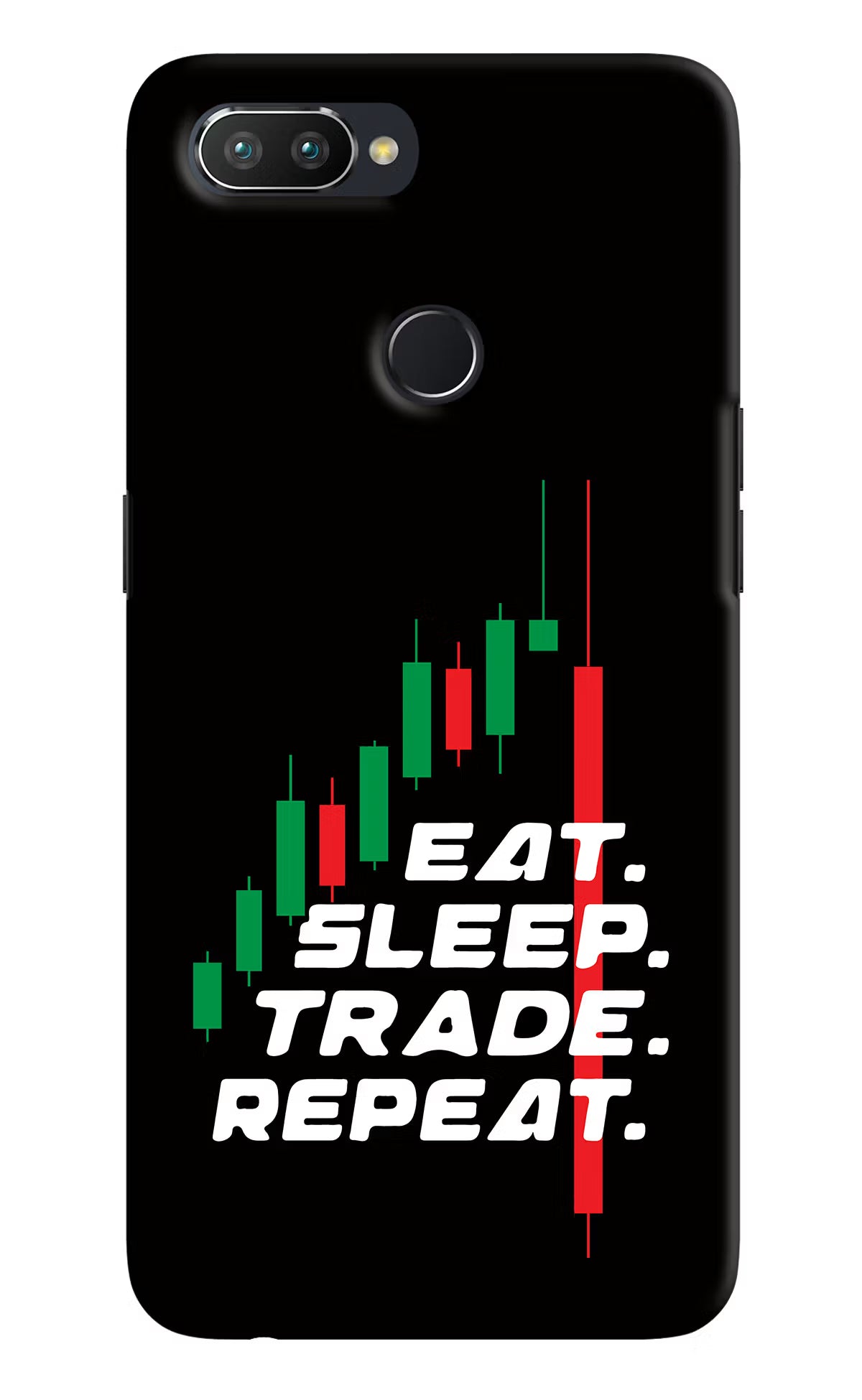 Eat Sleep Trade Repeat Realme U1 Hard Case Back Cover by Casekaro