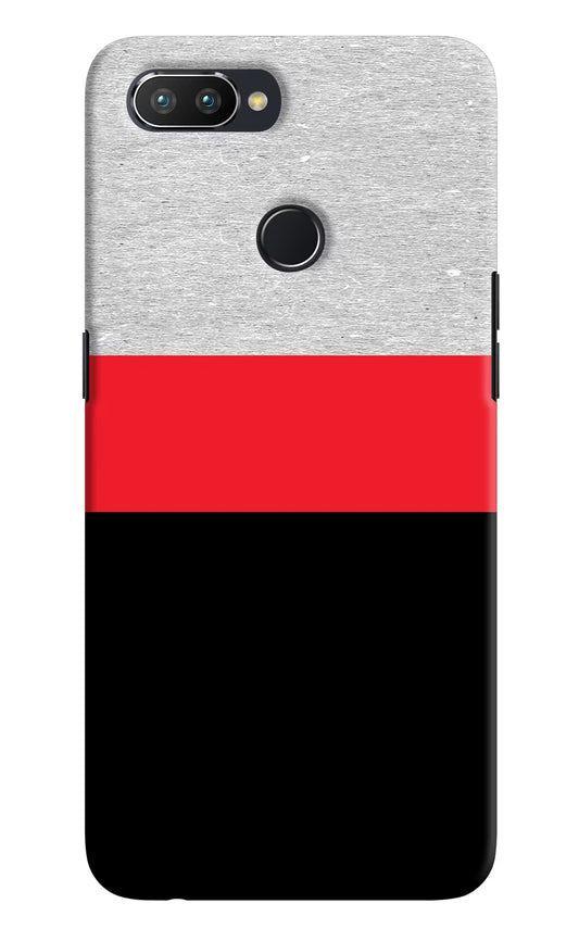 Tri Color Pattern Realme U1 Hard Case Back Cover by Casekaro