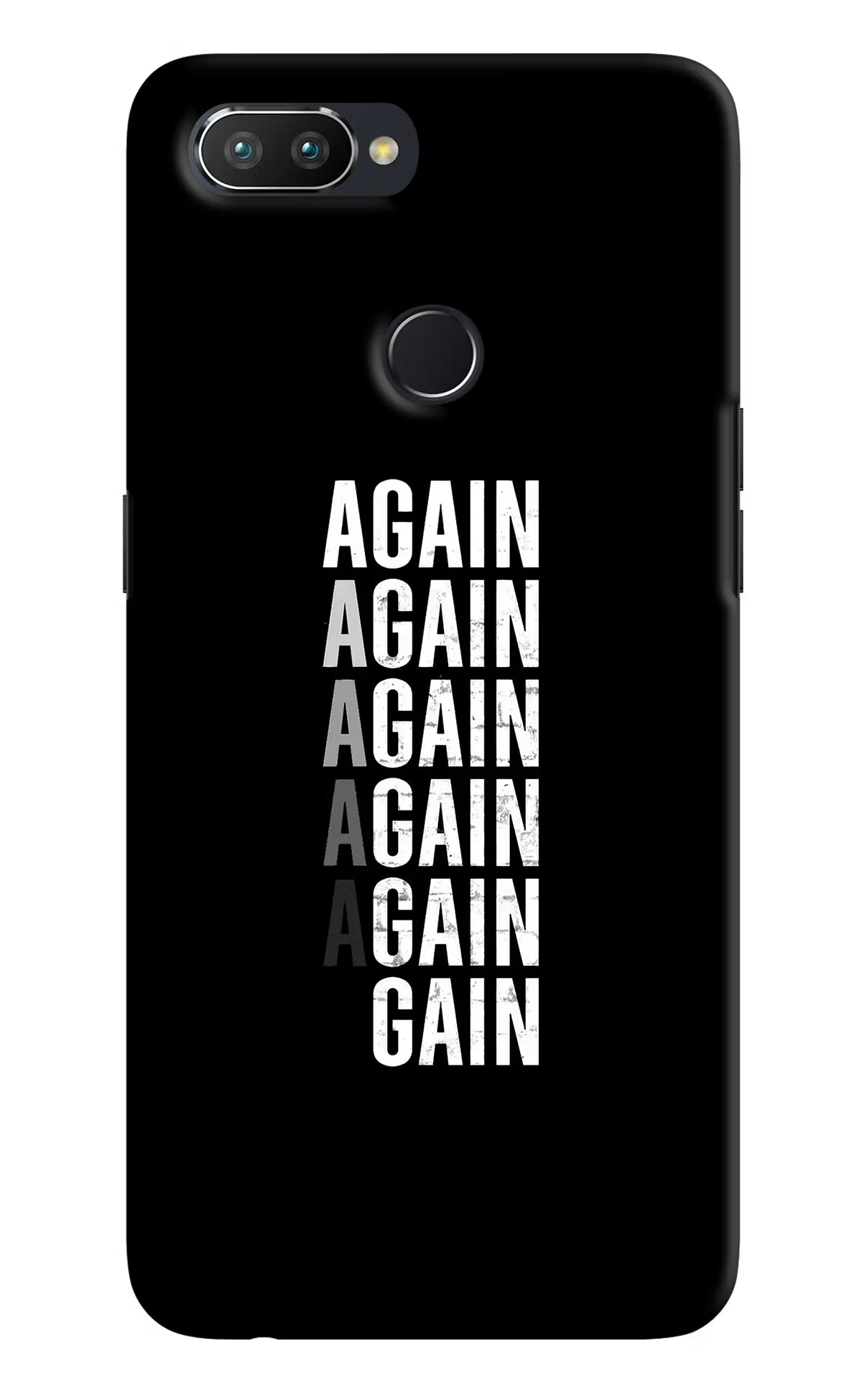 Again Again Gain Realme U1 Hard Case Back Cover by Casekaro