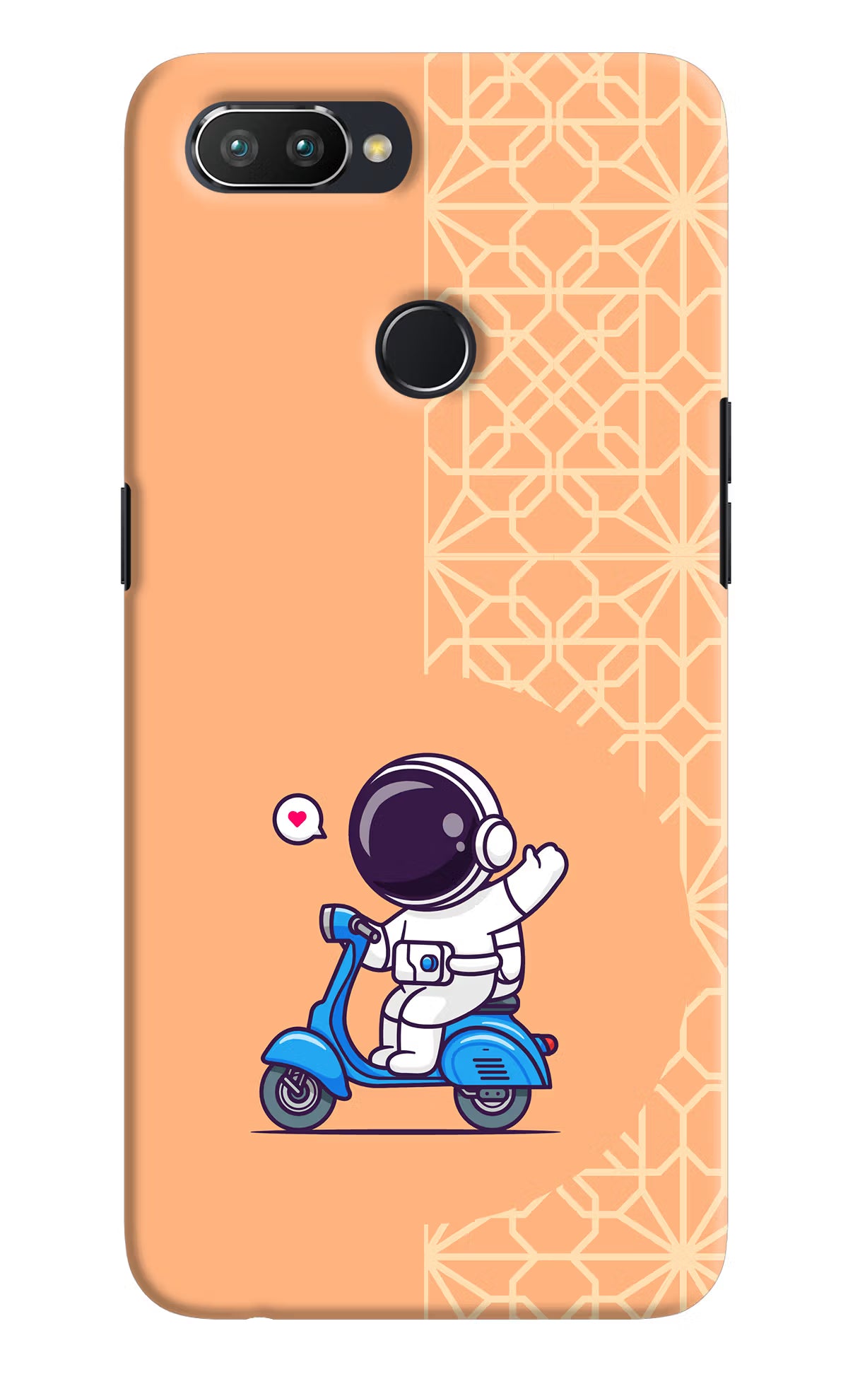 Cute Astronaut Riding Realme U1 Hard Case Back Cover by Casekaro