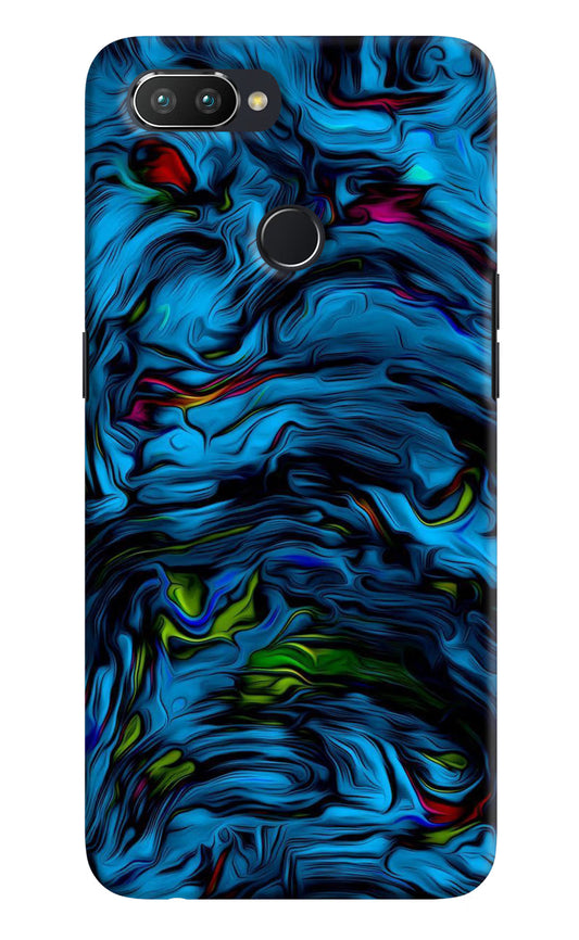 Dark Blue Abstract Realme U1 Hard Case Back Cover by Casekaro