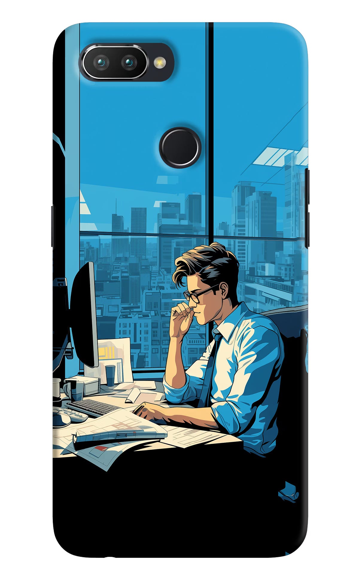 Focused Hustler (AI Generated) Realme U1 Hard Case Back Cover by Casekaro