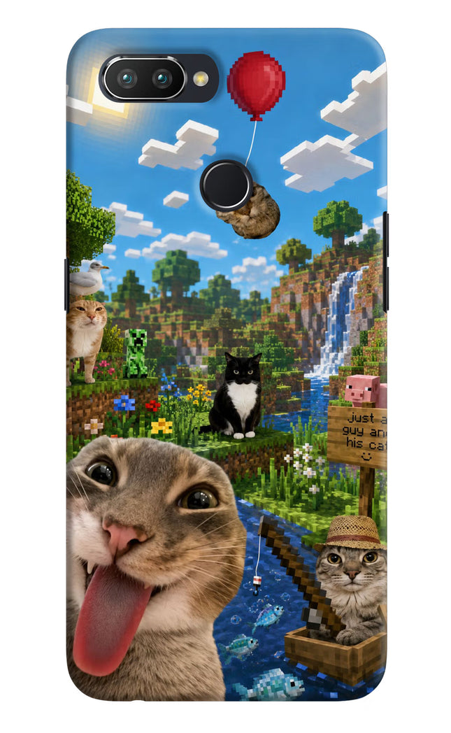 Minecraft Cat Chaos Realme U1 Hard Case Back Cover by Casekaro