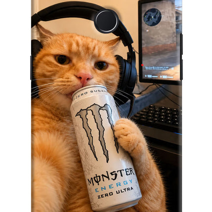Gamer Cat Energy Realme U1 Hard Case Back Cover by Casekaro