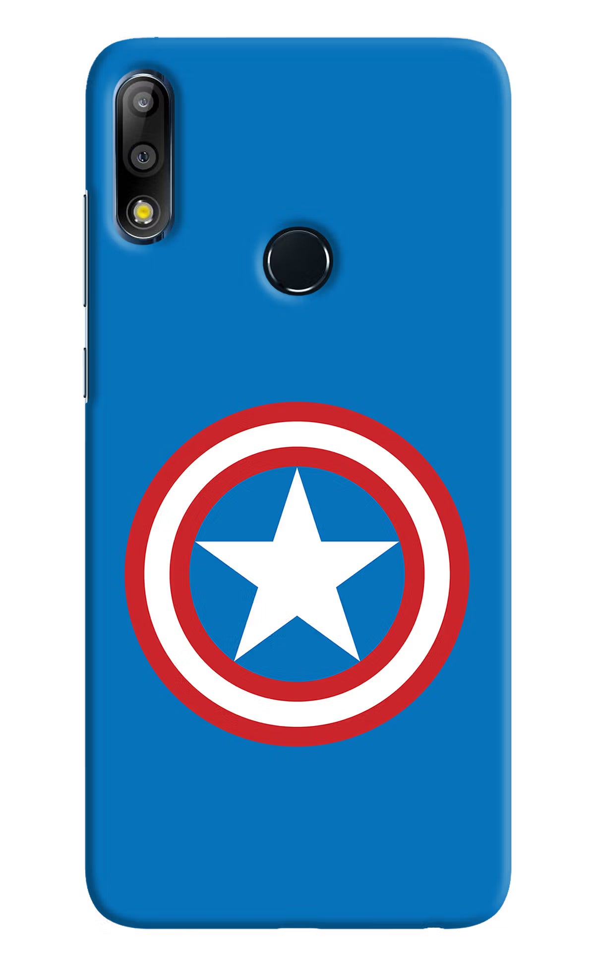 Captain America Logo Asus Zenfone Max Pro M2 Hard Case Back Cover by Casekaro