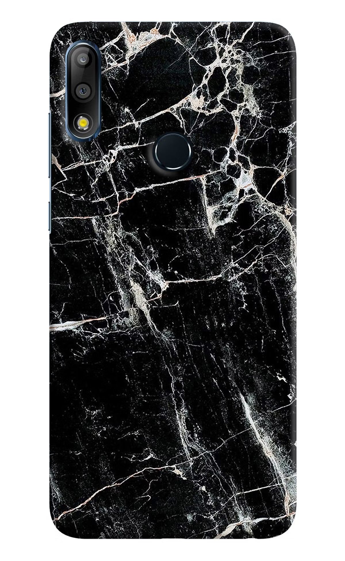 Black Marble Texture Asus Zenfone Max Pro M2 Hard Case Back Cover by Casekaro