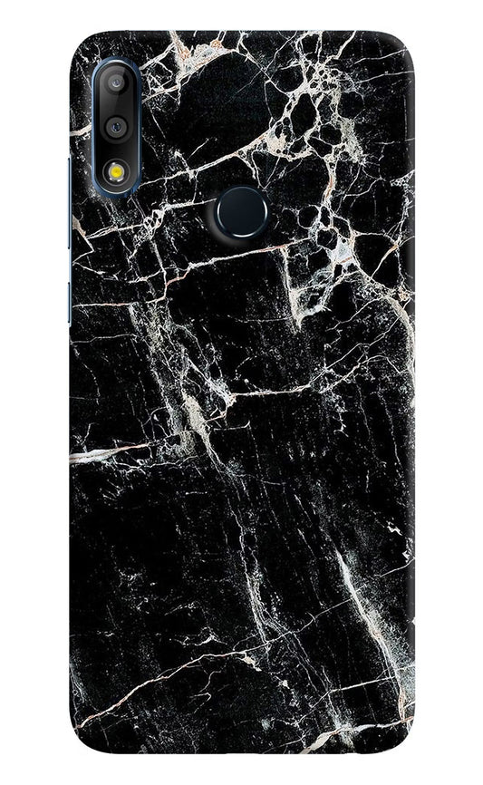 Black Marble Texture Asus Zenfone Max Pro M2 Hard Case Back Cover by Casekaro