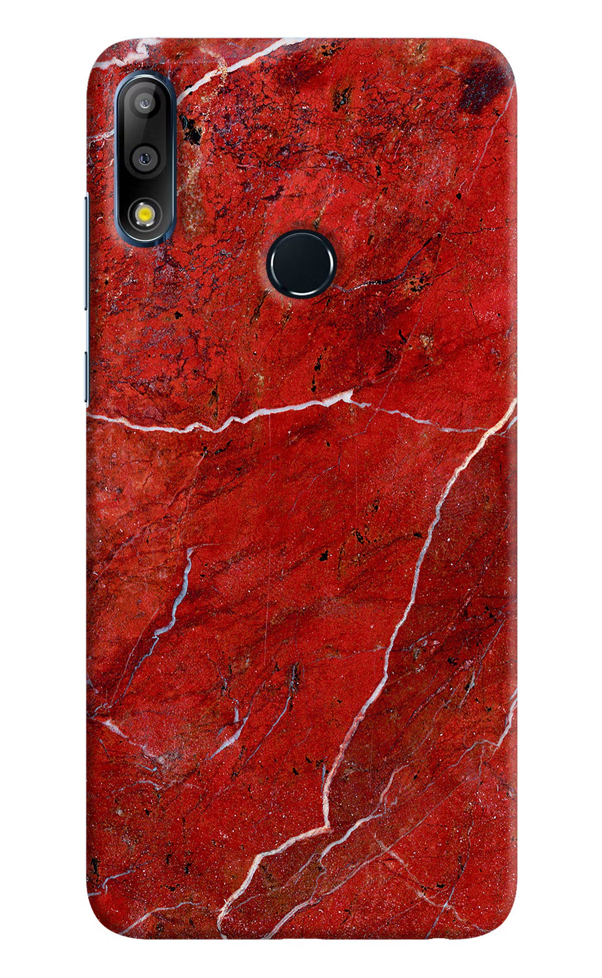 Red Marble Design Asus Zenfone Max Pro M2 Hard Case Back Cover by Casekaro
