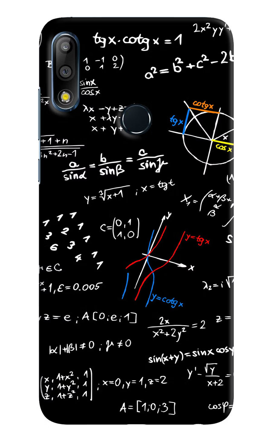 Mathematics Formula Asus Zenfone Max Pro M2 Back Cover, Hard case