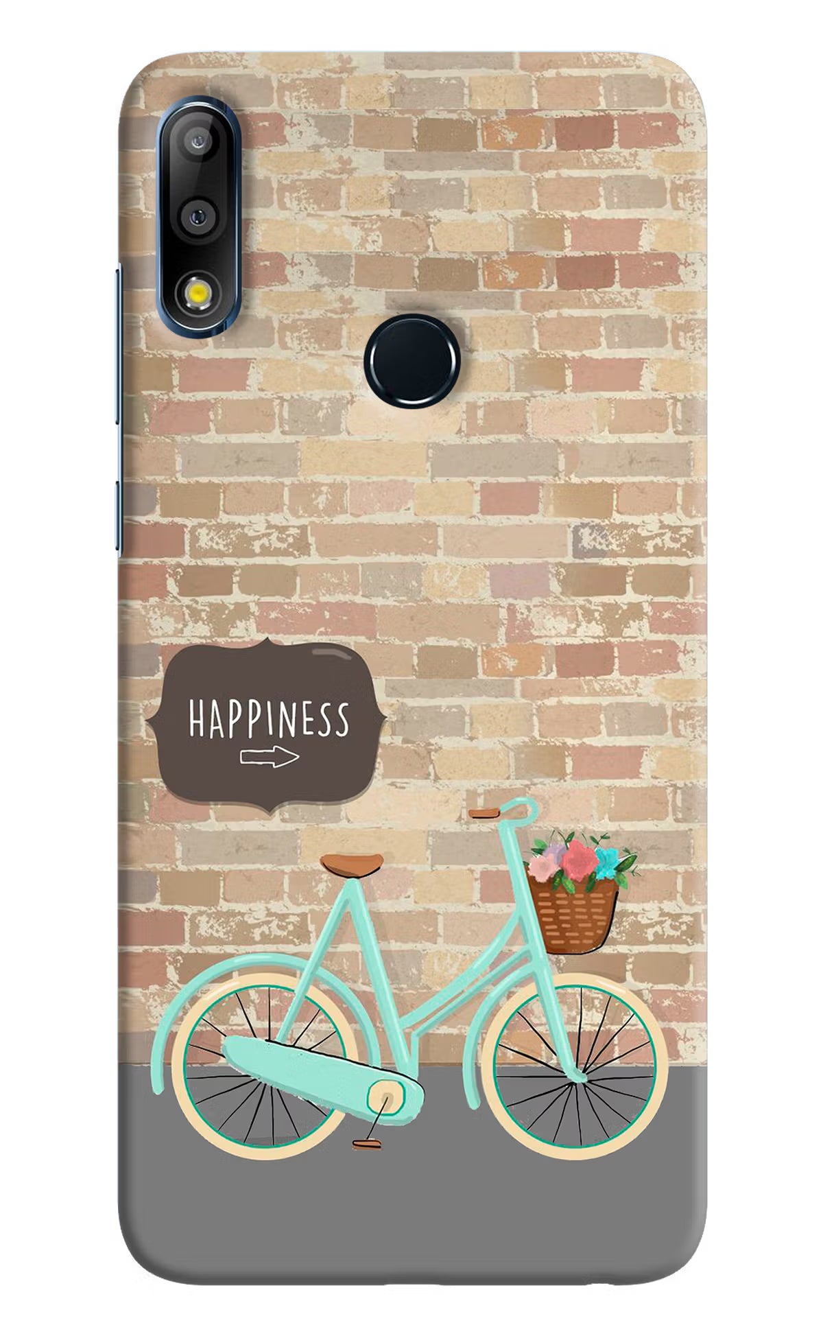 Happiness Artwork Asus Zenfone Max Pro M2 Hard Case Back Cover by Casekaro