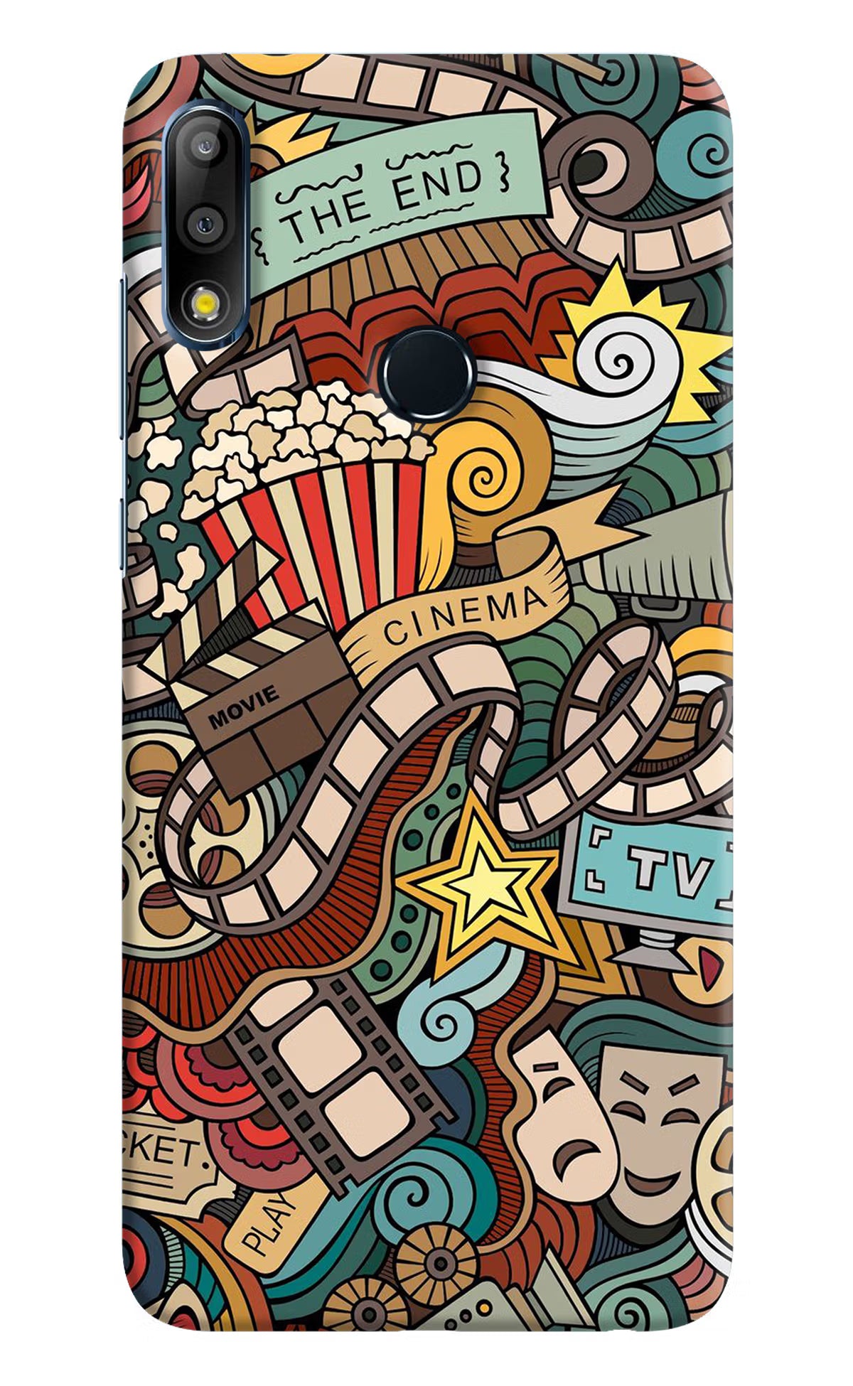 Cinema Abstract Asus Zenfone Max Pro M2 Hard Case Back Cover by Casekaro