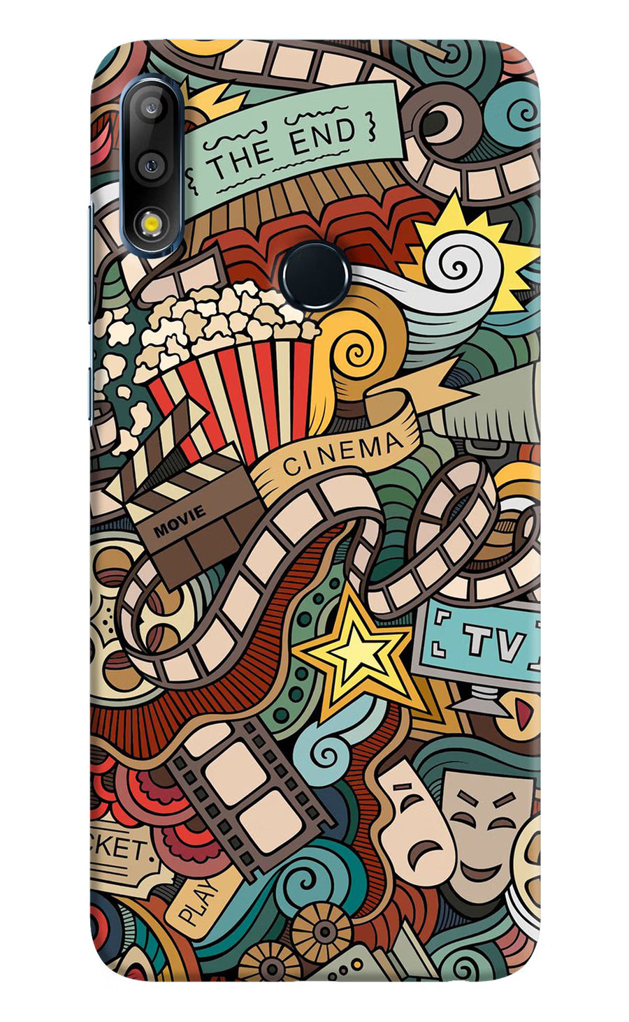 Cinema Abstract Asus Zenfone Max Pro M2 Back Cover, Hard case
