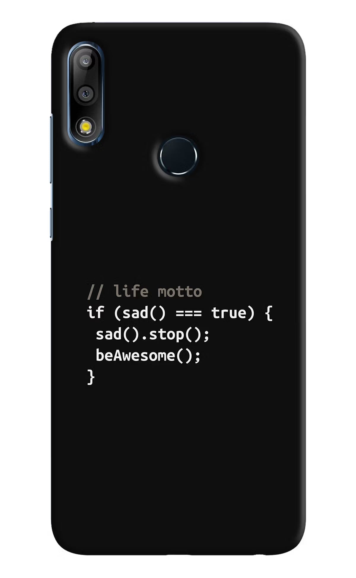 Life Motto Code Asus Zenfone Max Pro M2 Hard Case Back Cover by Casekaro