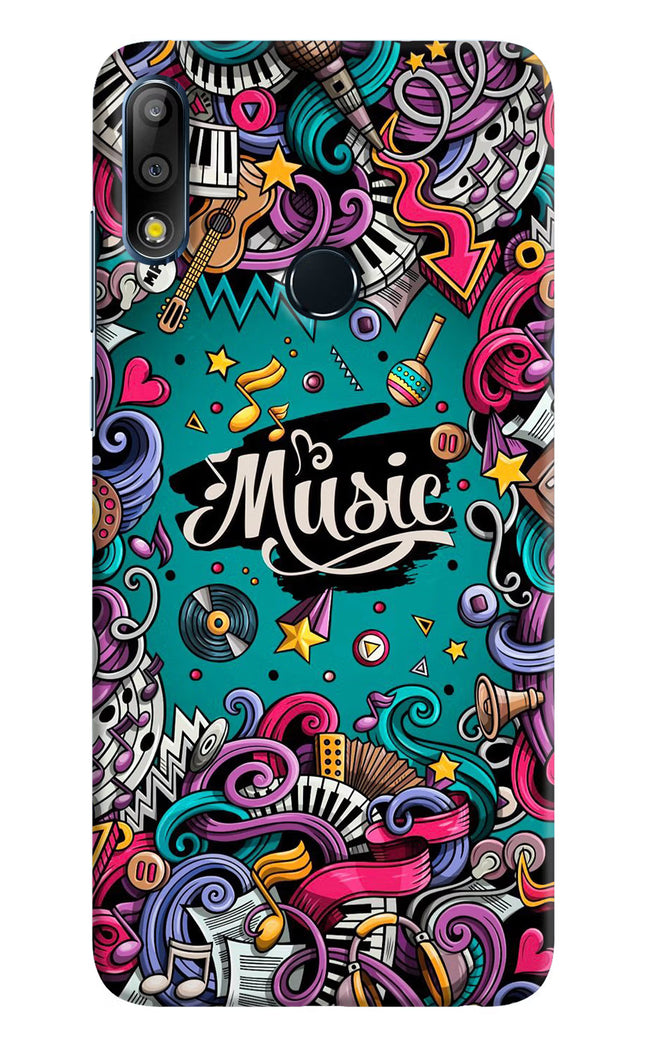 Music Graffiti Asus Zenfone Max Pro M2 Hard Case Back Cover by Casekaro