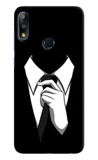 Black Tie Asus Zenfone Max Pro M2 Hard Case Back Cover by Casekaro